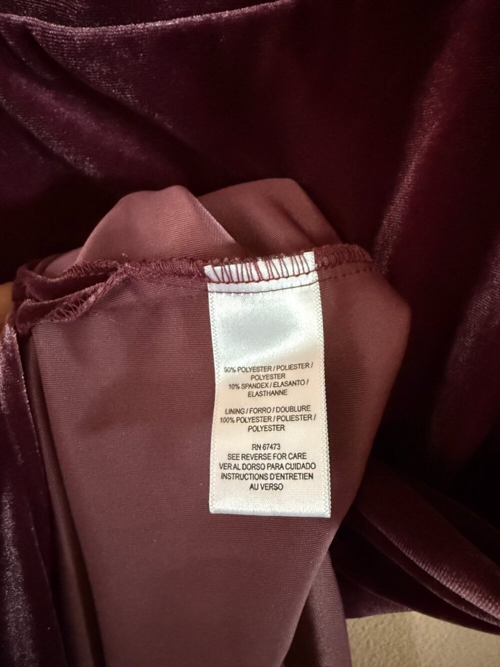 NWT Women's Taylor Dress Cowlneck Velvet Midi Wine Dress Size 14 2991M - Picture 12 of 16